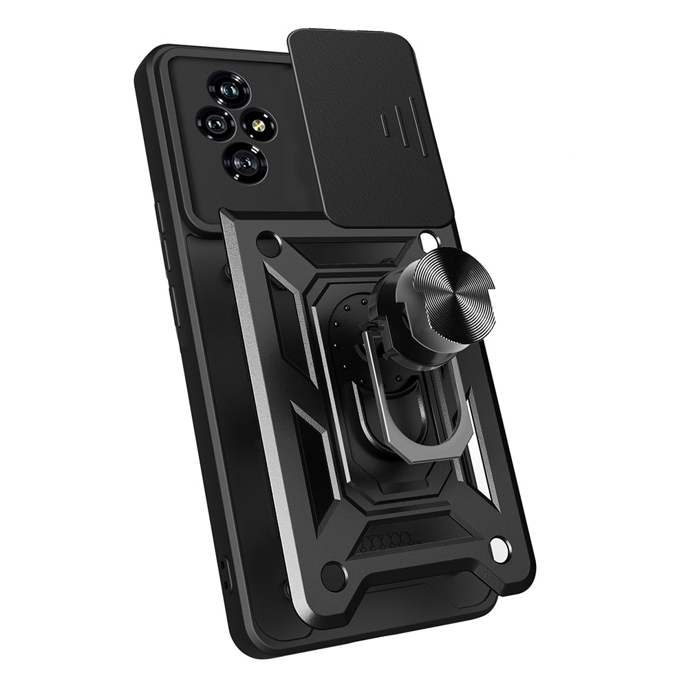 Honor 200 Kılıf Magnetik Standlı Kamera Korumalı Zore Sürgülü Vega Kapak Siyah