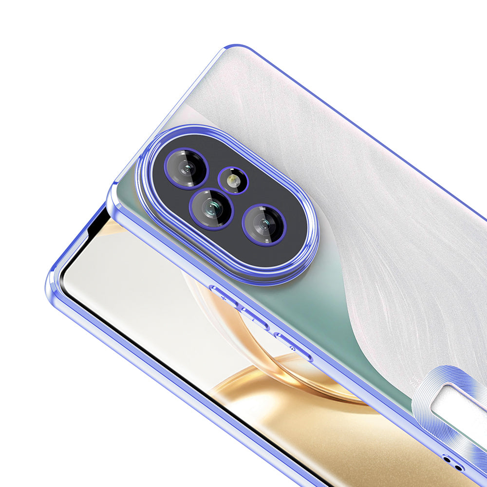 Honor 200 Pro Kılıf Kamera Korumalı Logo Gösteren Zore Omega Kapak Gümüş