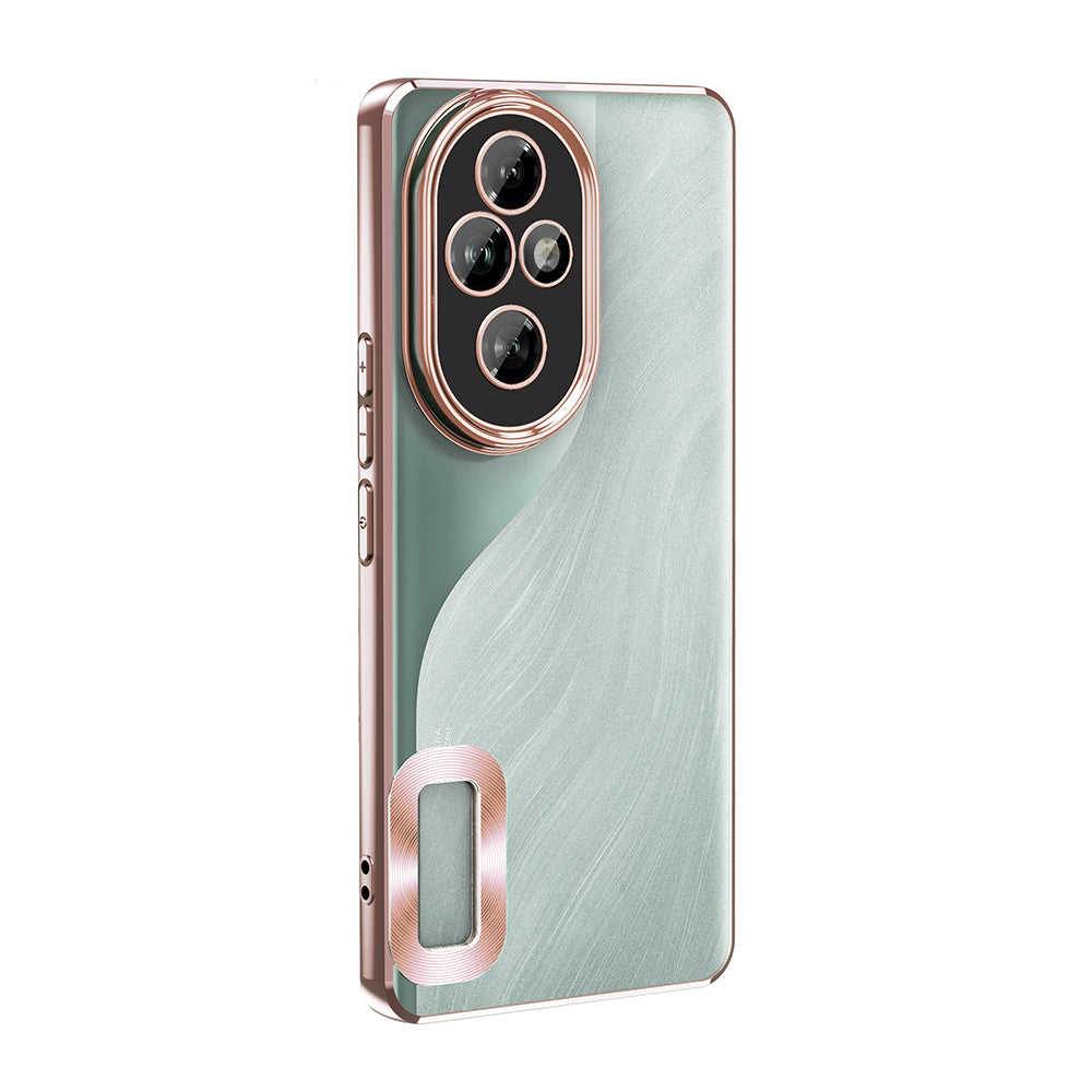 Honor 200 Pro Kılıf Kamera Korumalı Logo Gösteren Zore Omega Kapak Gümüş