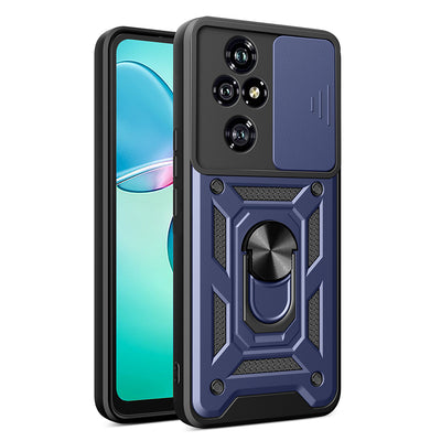 Honor 200 Pro Kılıf Magnetik Standlı Kamera Korumalı Zore Sürgülü Vega Kapak Siyah