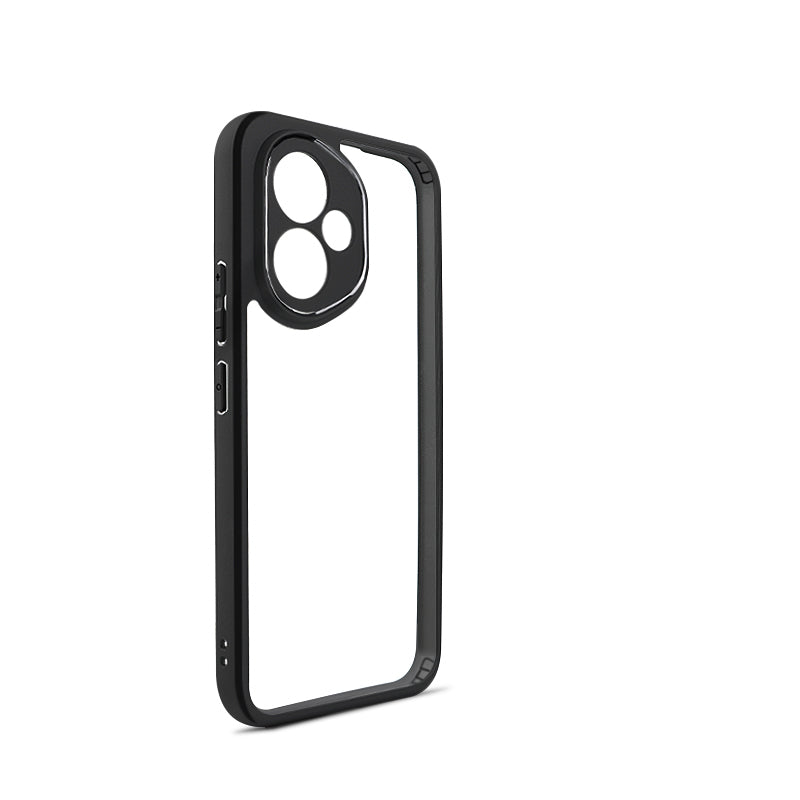 Honor 400 Kılıf Kamera Korumalı Şeffaf Arka Yüzey Zore New Roll Kapak Siyah