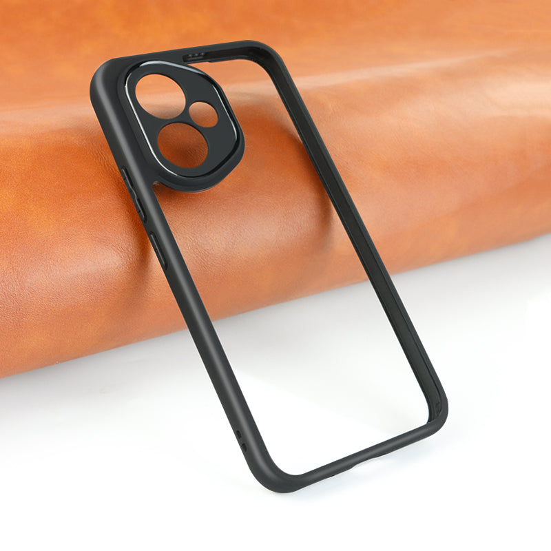 Honor 400 Kılıf Kamera Korumalı Şeffaf Arka Yüzey Zore New Roll Kapak Siyah