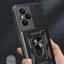 Honor 400 Pro Kılıf Magnetik Standlı Kamera Korumalı Zore Sürgülü Vega Kapak Siyah