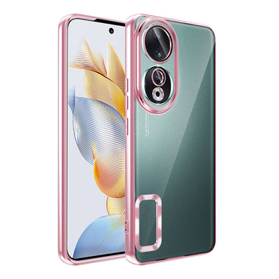 Honor 90 Kılıf Kamera Korumalı Logo Gösteren Zore Omega Kapak Rose Gold