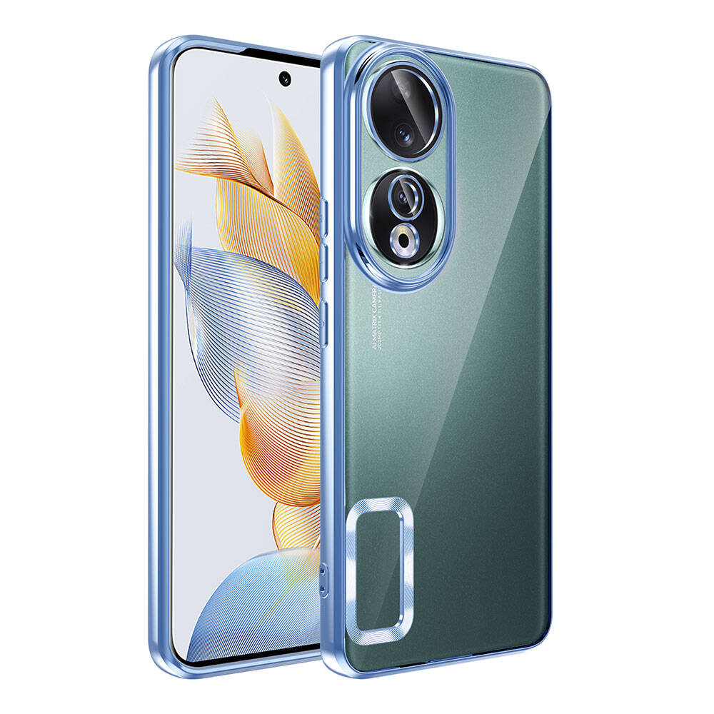 Honor 90 Kılıf Kamera Korumalı Logo Gösteren Zore Omega Kapak Siyah