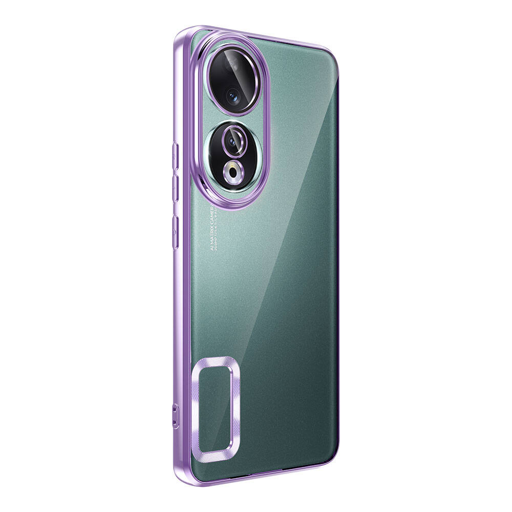 Honor 90 Kılıf Kamera Korumalı Logo Gösteren Zore Omega Kapak Rose Gold