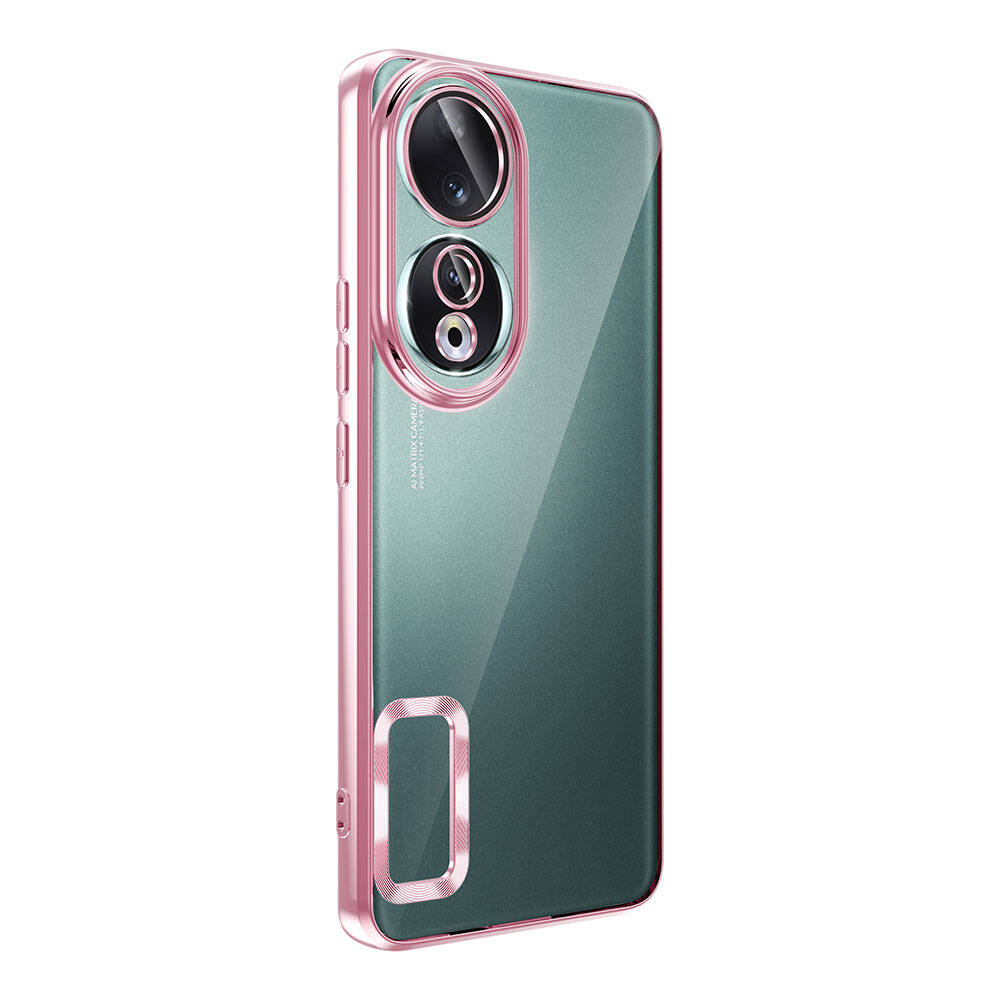 Honor 90 Kılıf Kamera Korumalı Logo Gösteren Zore Omega Kapak Siyah