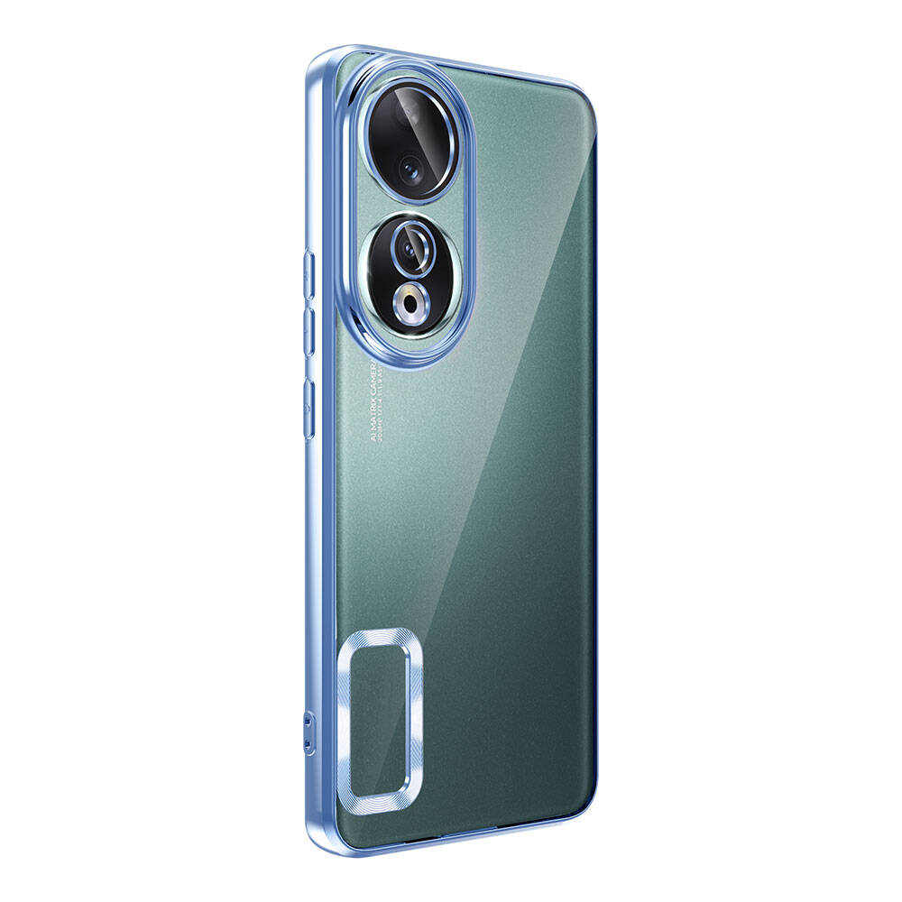 Honor 90 Kılıf Kamera Korumalı Logo Gösteren Zore Omega Kapak Siyah