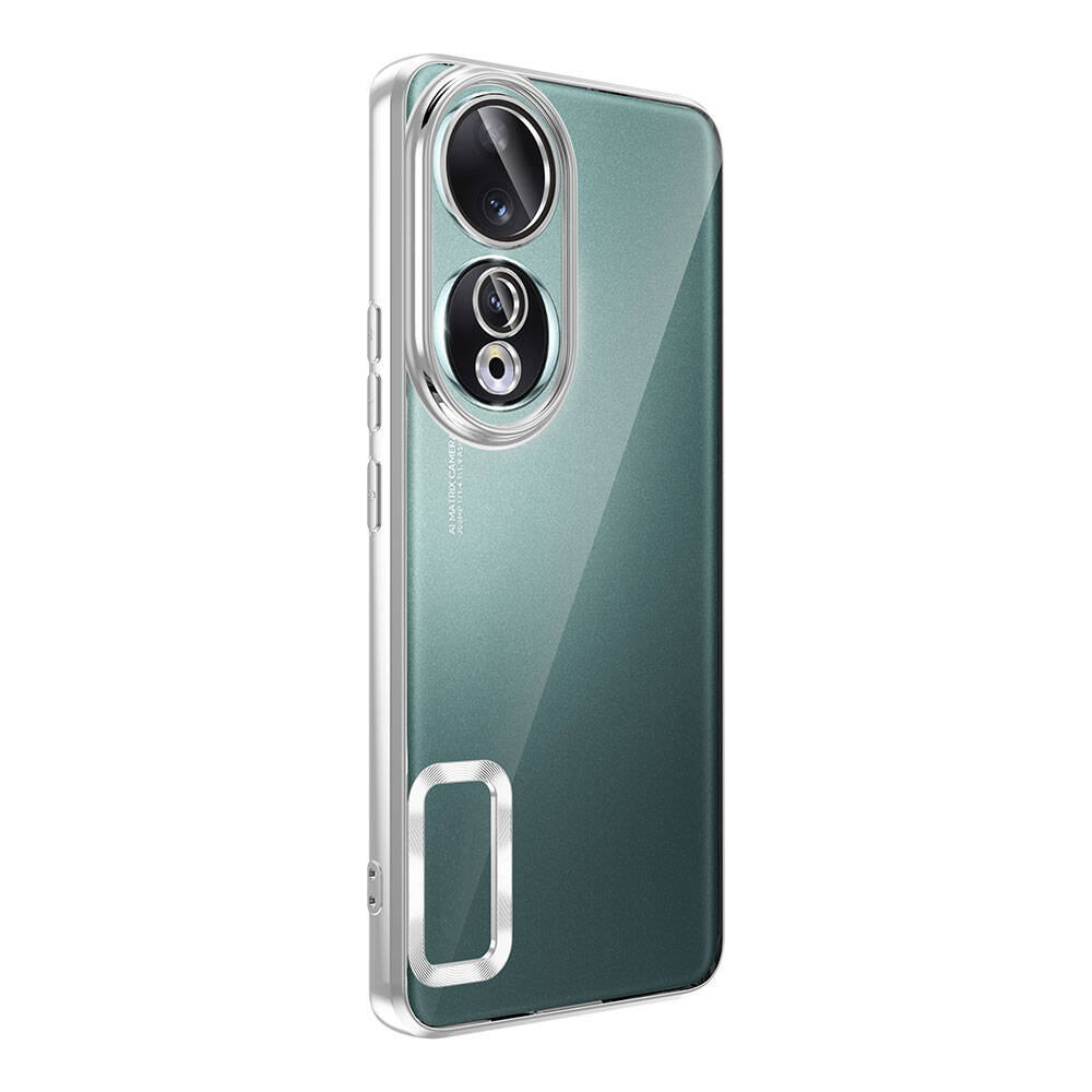 Honor 90 Kılıf Kamera Korumalı Logo Gösteren Zore Omega Kapak Siyah
