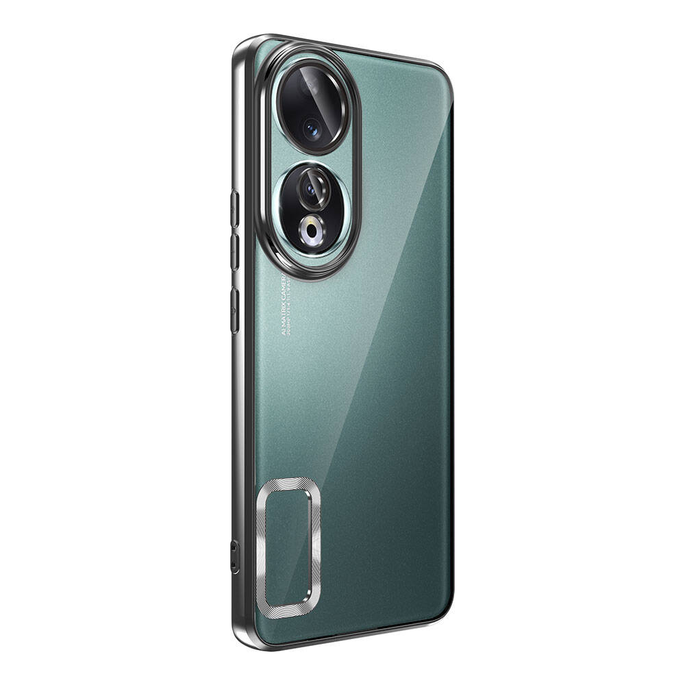 Honor 90 Kılıf Kamera Korumalı Logo Gösteren Zore Omega Kapak Siyah