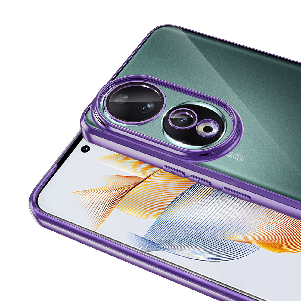 Honor 90 Kılıf Kamera Korumalı Logo Gösteren Zore Omega Kapak Rose Gold