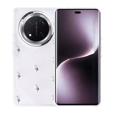 Honor Magic 7 Lite Kılıf Airbag Tasarımlı Simli Şeffaf Zore Kutup Kapak Kiraz