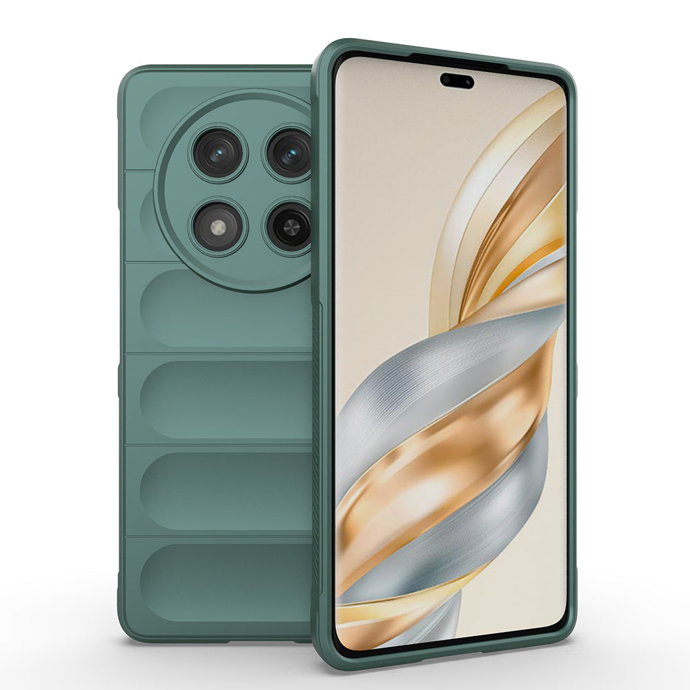 Honor Magic  7 Lite Kılıf Esnek TPU Oyuklu Arka Yüzey Tasarımlı Zore Etnik Silikon Kapak Lacivert
