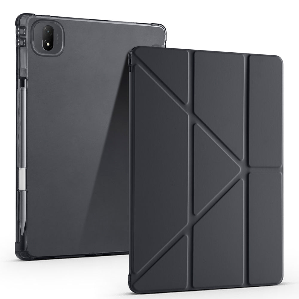Honor MagicPad 2 Kılıf Zore Tri Folding Kalem Bölmeli Standlı Kılıf Koyu Yeşil