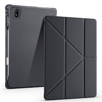 Honor MagicPad 2 Kılıf Zore Tri Folding Kalem Bölmeli Standlı Kılıf Siyah