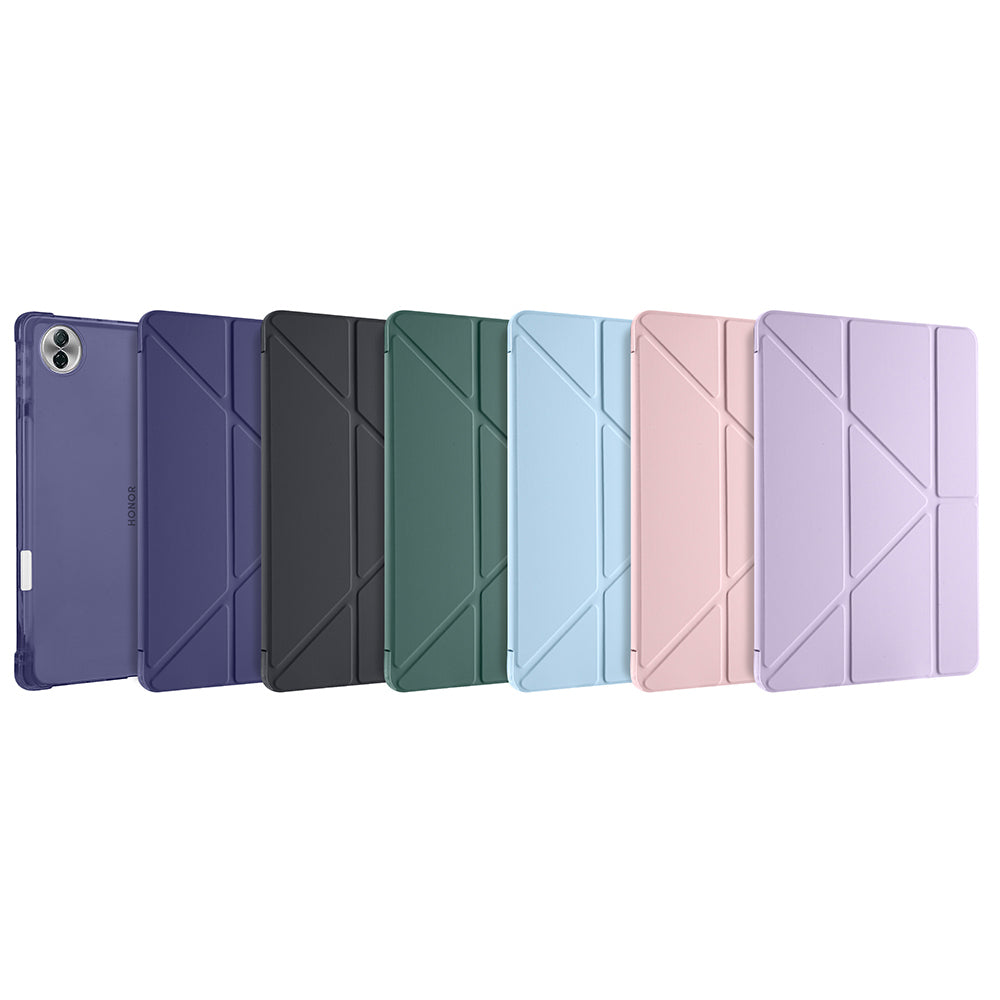 Honor Pad 10 12.1 Kılıf Zore Tri Folding Kalem Bölmeli Standlı Kılıf Koyu Yeşil