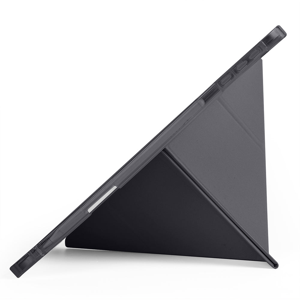 Honor Pad 10 12.1 Kılıf Zore Tri Folding Kalem Bölmeli Standlı Kılıf Lacivert