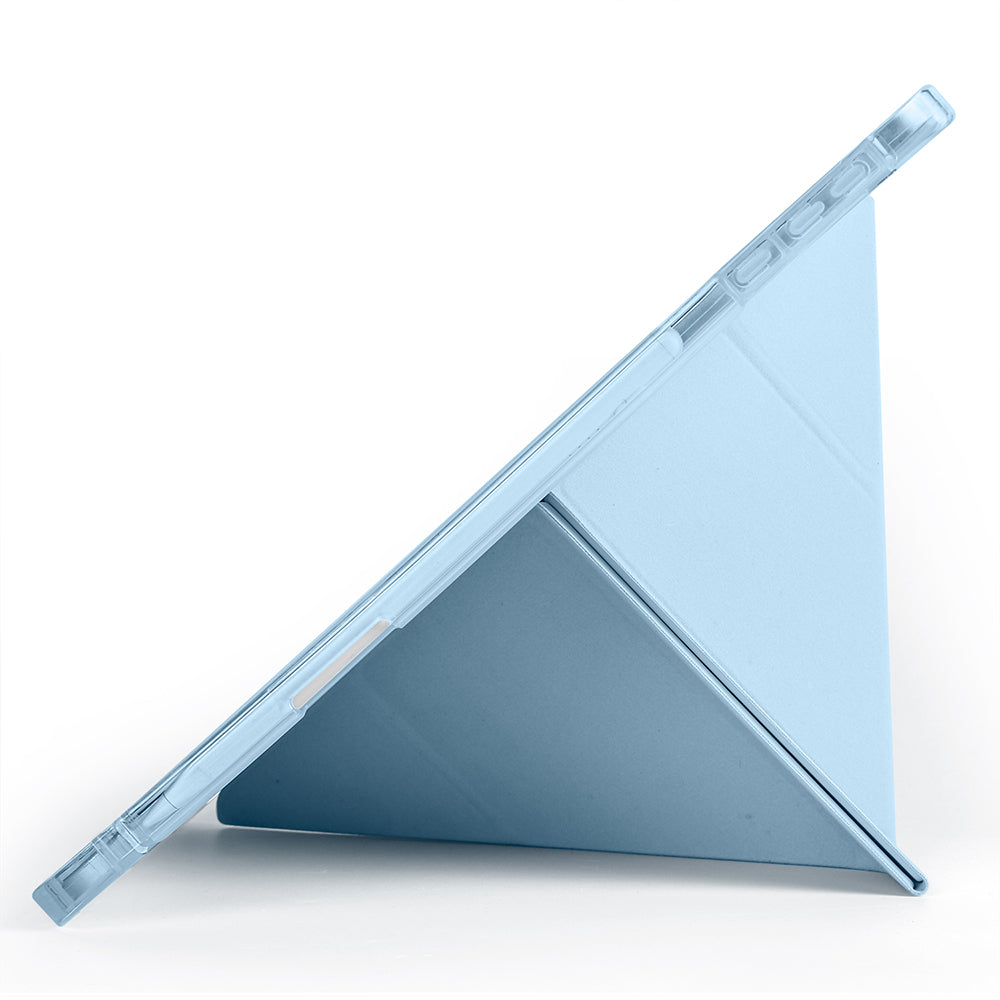 Honor Pad 10 12.1 Kılıf Zore Tri Folding Kalem Bölmeli Standlı Kılıf Lacivert