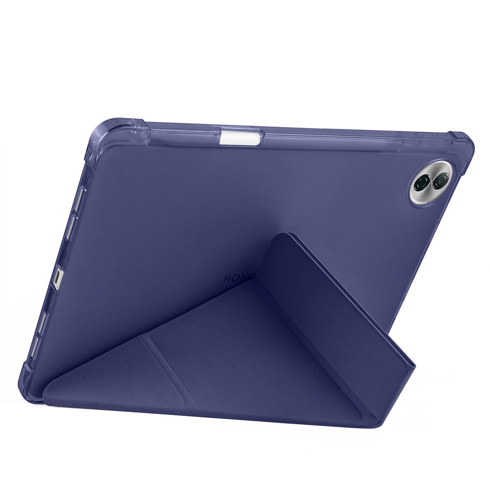 Honor Pad 10 12.1 Kılıf Zore Tri Folding Kalem Bölmeli Standlı Kılıf Koyu Yeşil