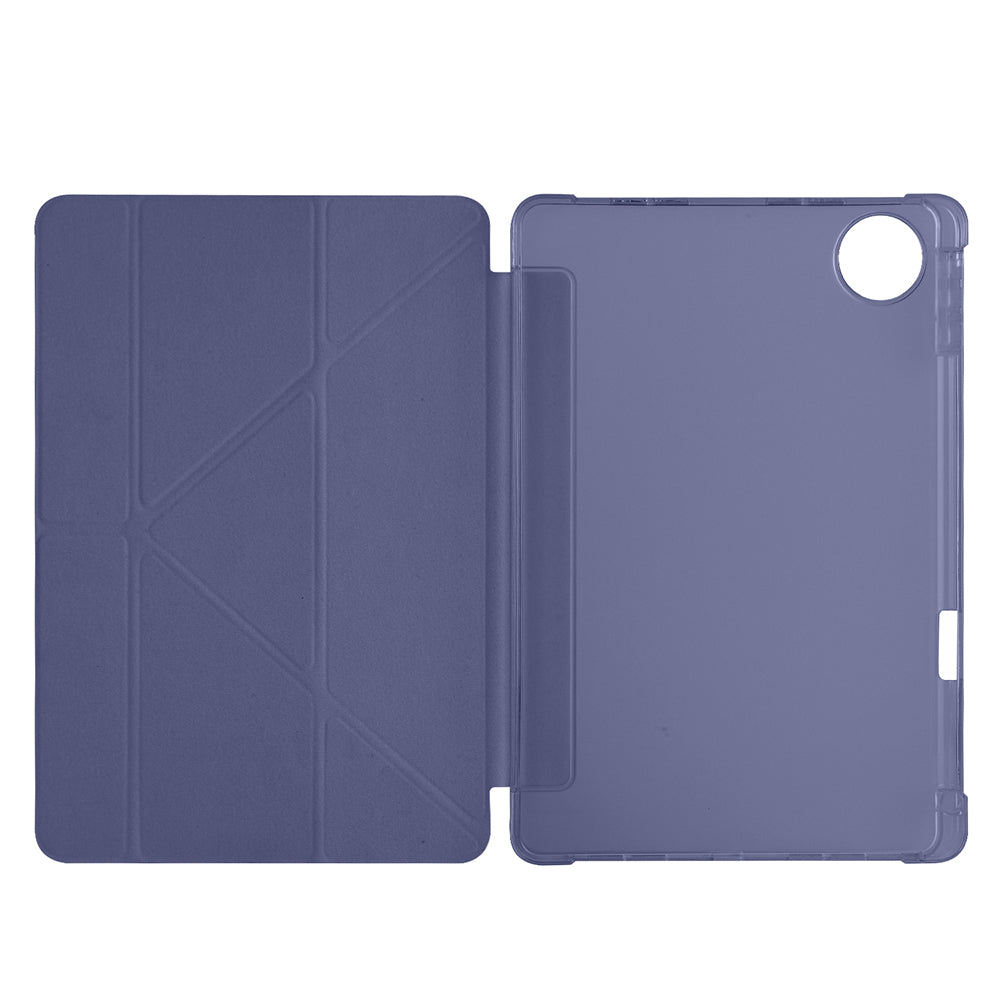 Honor Pad 10 12.1 Kılıf Zore Tri Folding Kalem Bölmeli Standlı Kılıf Lacivert