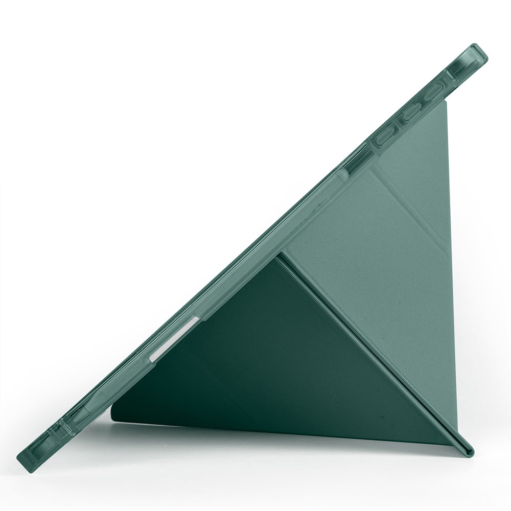 Honor Pad 10 12.1 Kılıf Zore Tri Folding Kalem Bölmeli Standlı Kılıf Lacivert