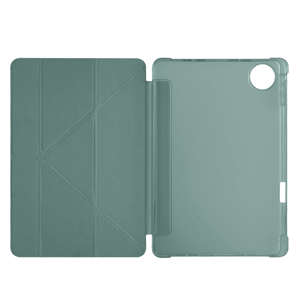 Honor Pad 10 12.1 Kılıf Zore Tri Folding Kalem Bölmeli Standlı Kılıf Mavi