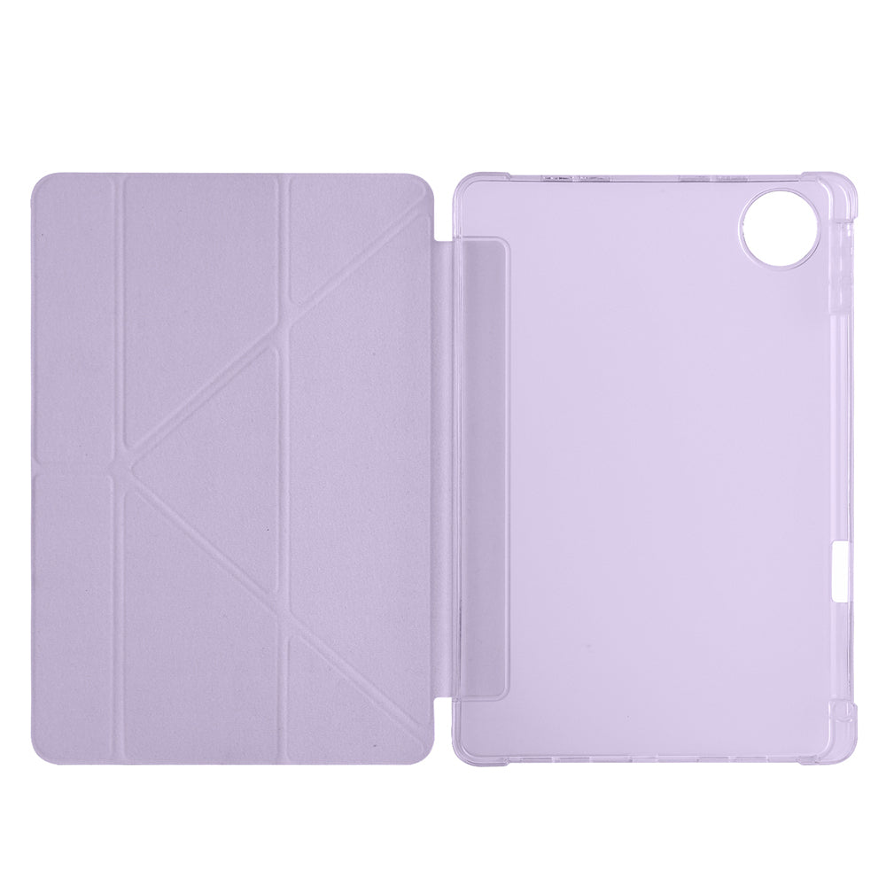 Honor Pad 10 12.1 Kılıf Zore Tri Folding Kalem Bölmeli Standlı Kılıf Mavi