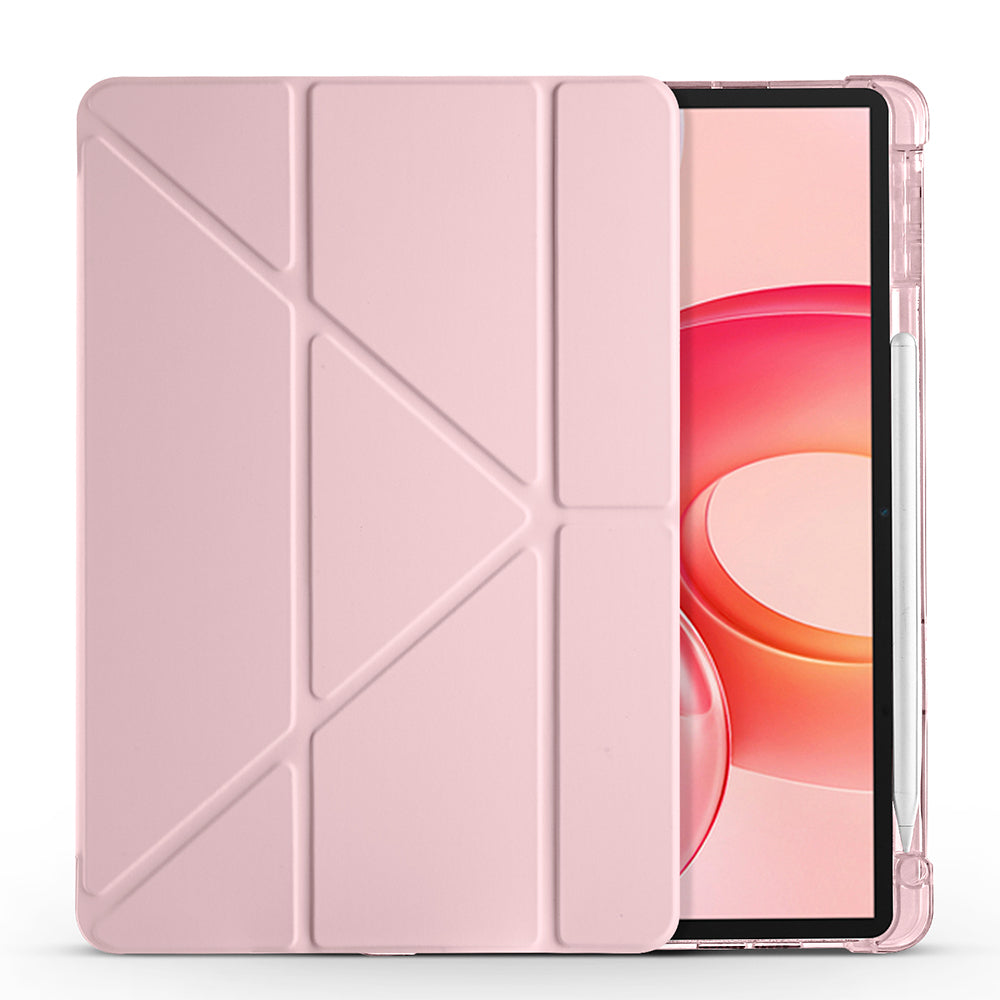 Honor Pad 10 12.1 Kılıf Zore Tri Folding Kalem Bölmeli Standlı Kılıf Lila