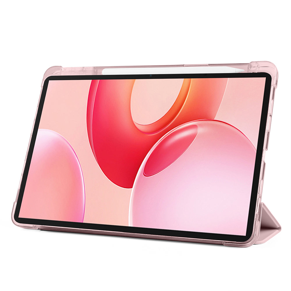 Honor Pad 10 12.1 Kılıf Zore Tri Folding Kalem Bölmeli Standlı Kılıf Koyu Yeşil
