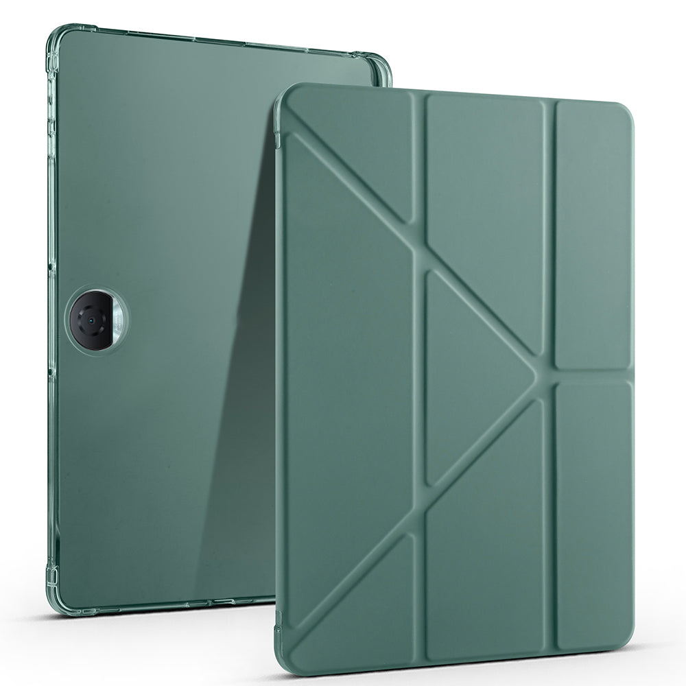 Honor Pad 9 Kılıf Zore Tri Folding Kalem Bölmeli Standlı Kılıf Gri