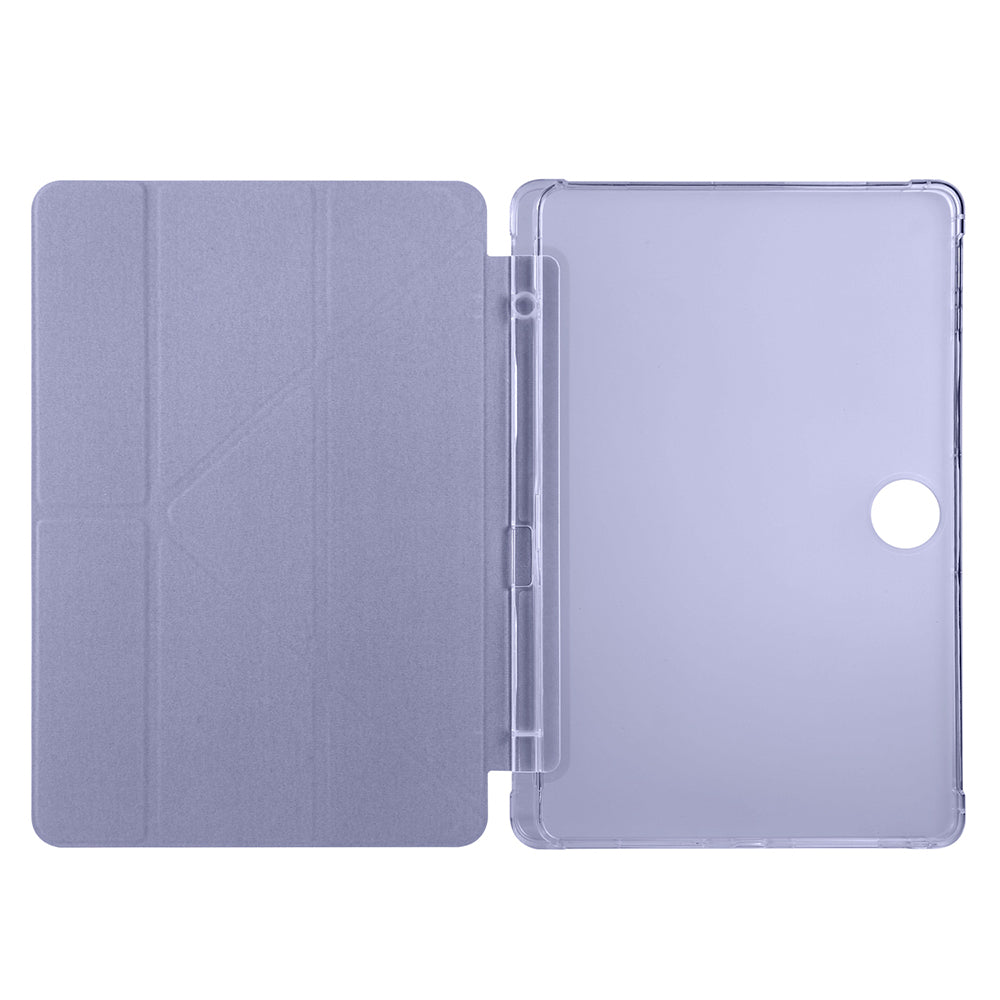 Honor Pad 9 Kılıf Zore Tri Folding Kalem Bölmeli Standlı Kılıf Rose Gold