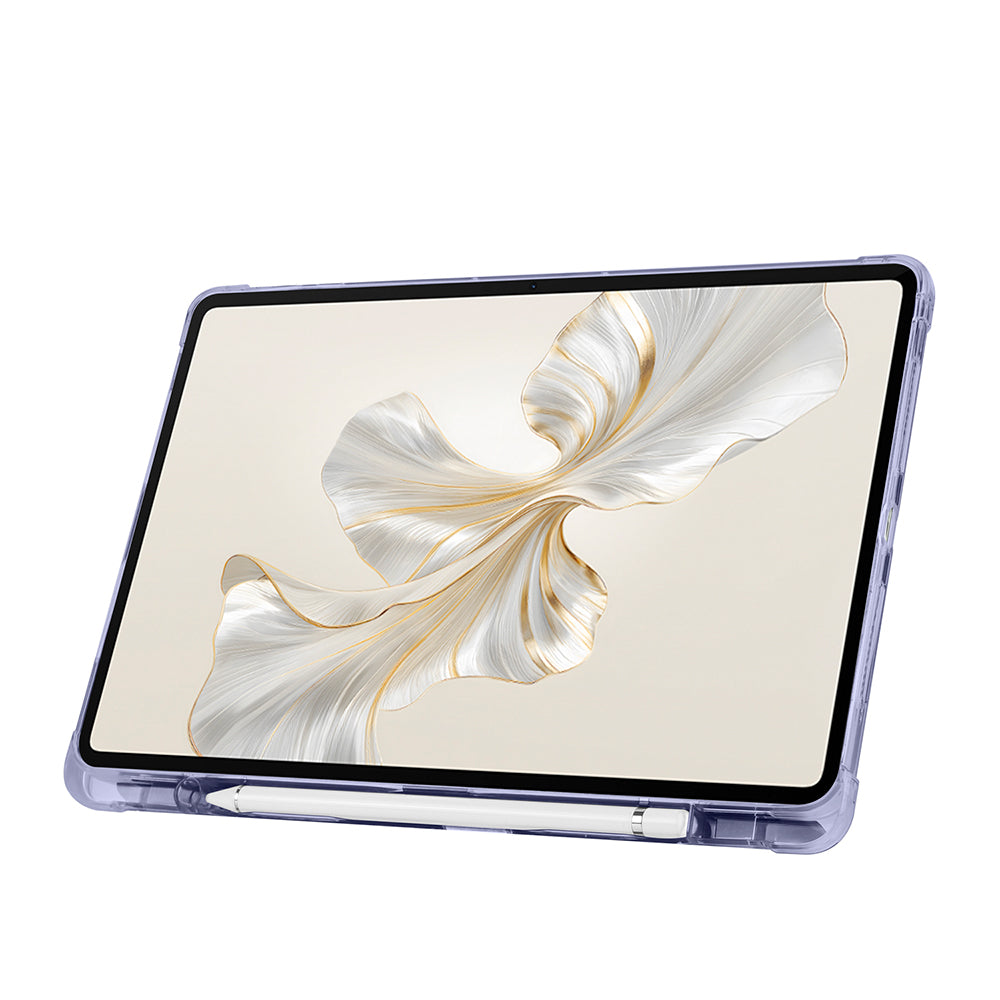 Honor Pad 9 Kılıf Zore Tri Folding Kalem Bölmeli Standlı Kılıf Gri