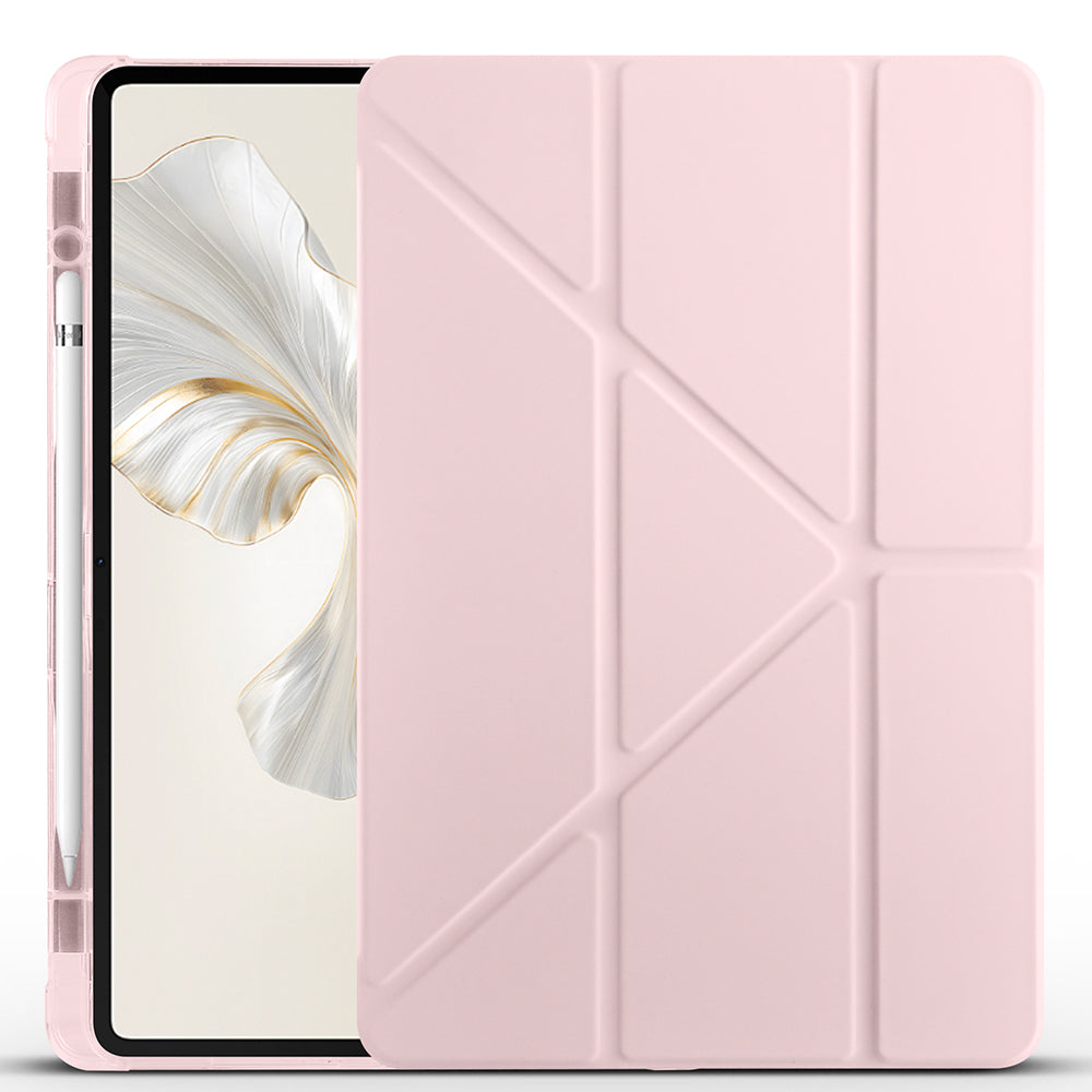 Honor Pad 9 Kılıf Zore Tri Folding Kalem Bölmeli Standlı Kılıf Lila