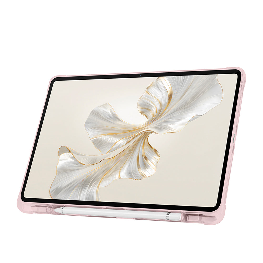 Honor Pad 9 Kılıf Zore Tri Folding Kalem Bölmeli Standlı Kılıf Gri
