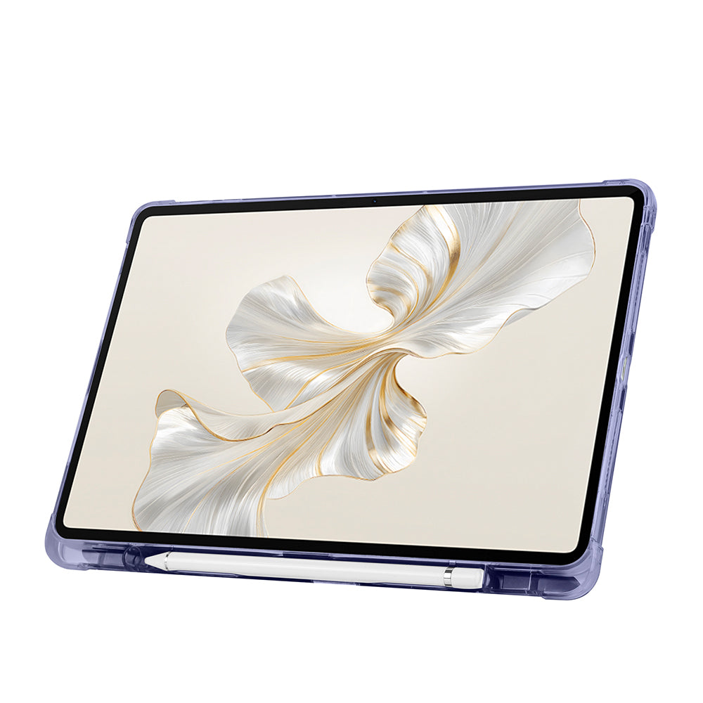 Honor Pad 9 Kılıf Zore Tri Folding Kalem Bölmeli Standlı Kılıf Mavi
