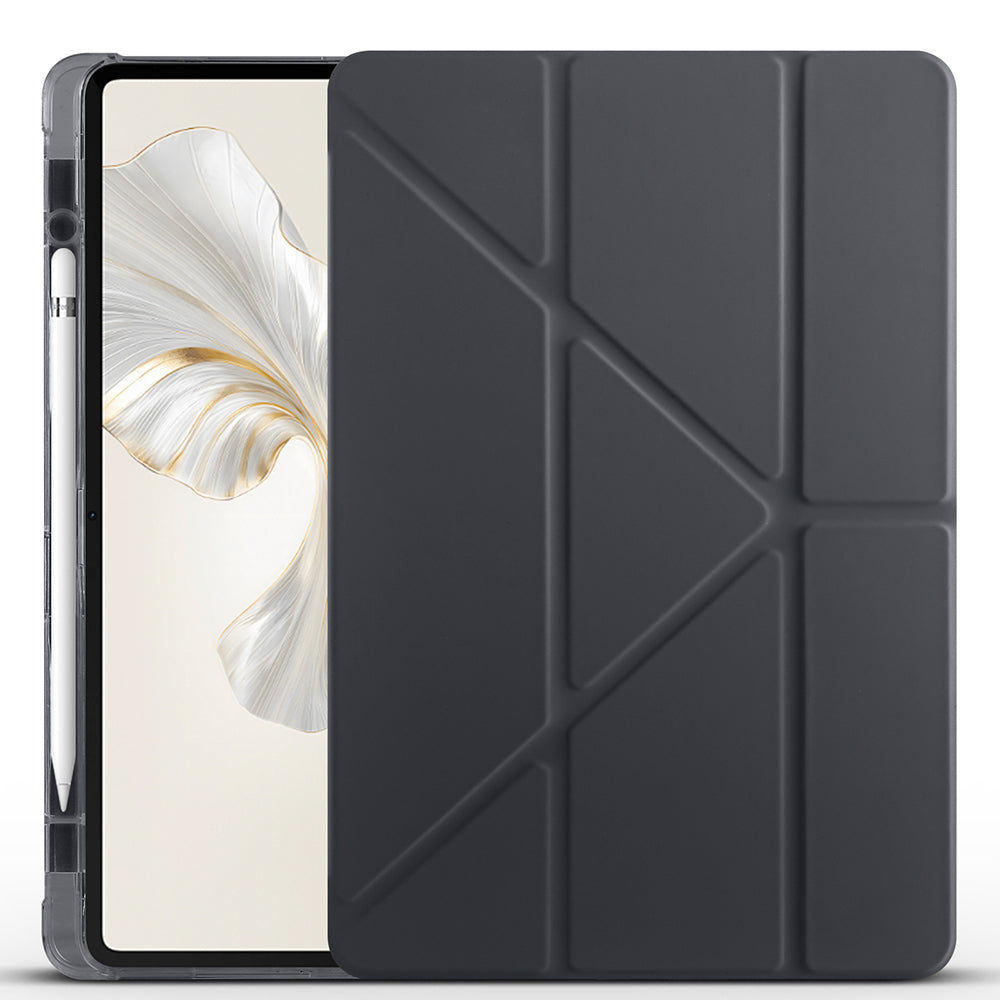 Honor Pad 9 Kılıf Zore Tri Folding Kalem Bölmeli Standlı Kılıf Lila