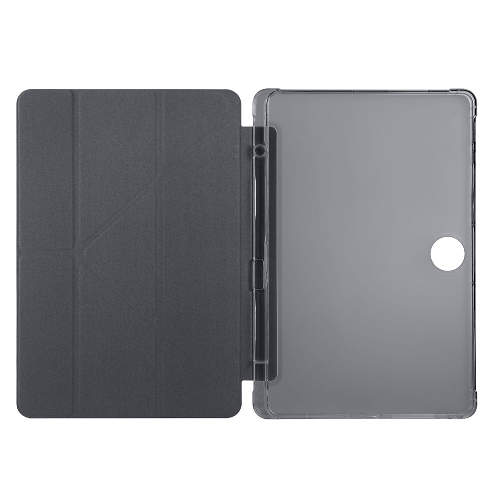 Honor Pad 9 Kılıf Zore Tri Folding Kalem Bölmeli Standlı Kılıf Gri