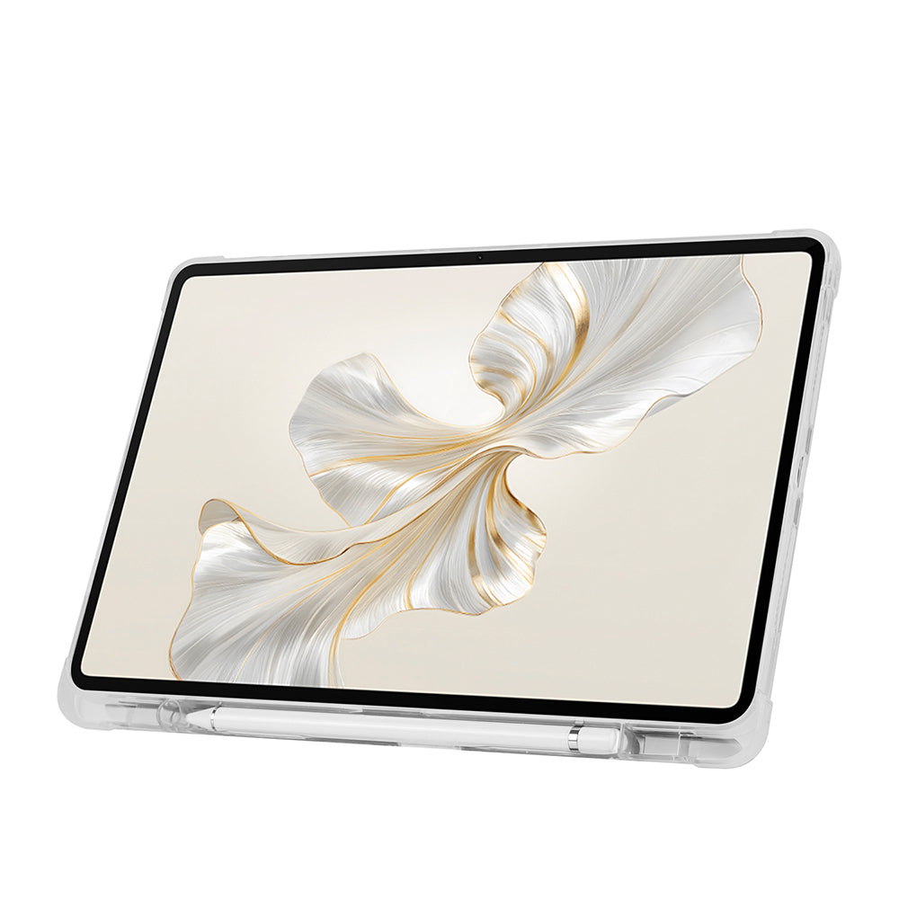 Honor Pad 9 Kılıf Zore Tri Folding Kalem Bölmeli Standlı Kılıf Gri