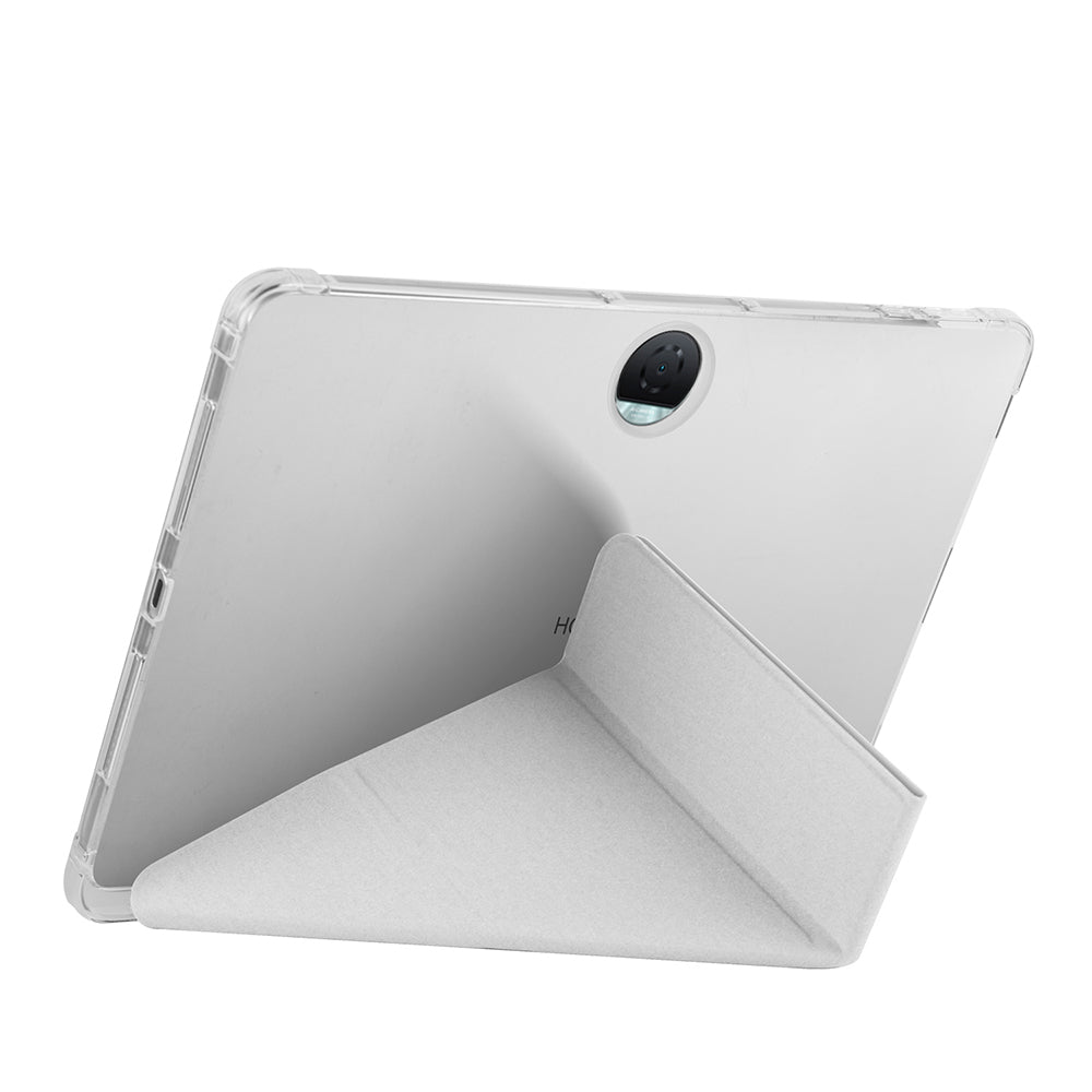 Honor Pad 9 Kılıf Zore Tri Folding Kalem Bölmeli Standlı Kılıf Gri