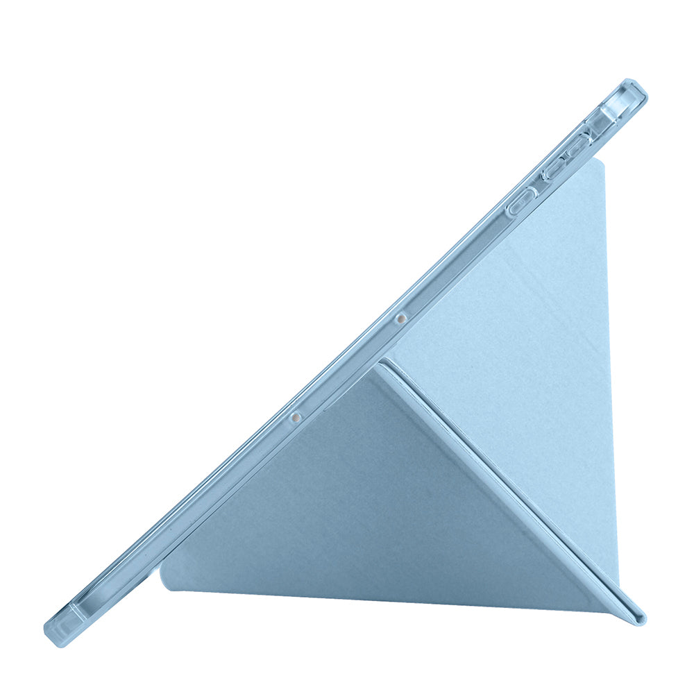 Honor Pad 9 Kılıf Zore Tri Folding Kalem Bölmeli Standlı Kılıf Mavi