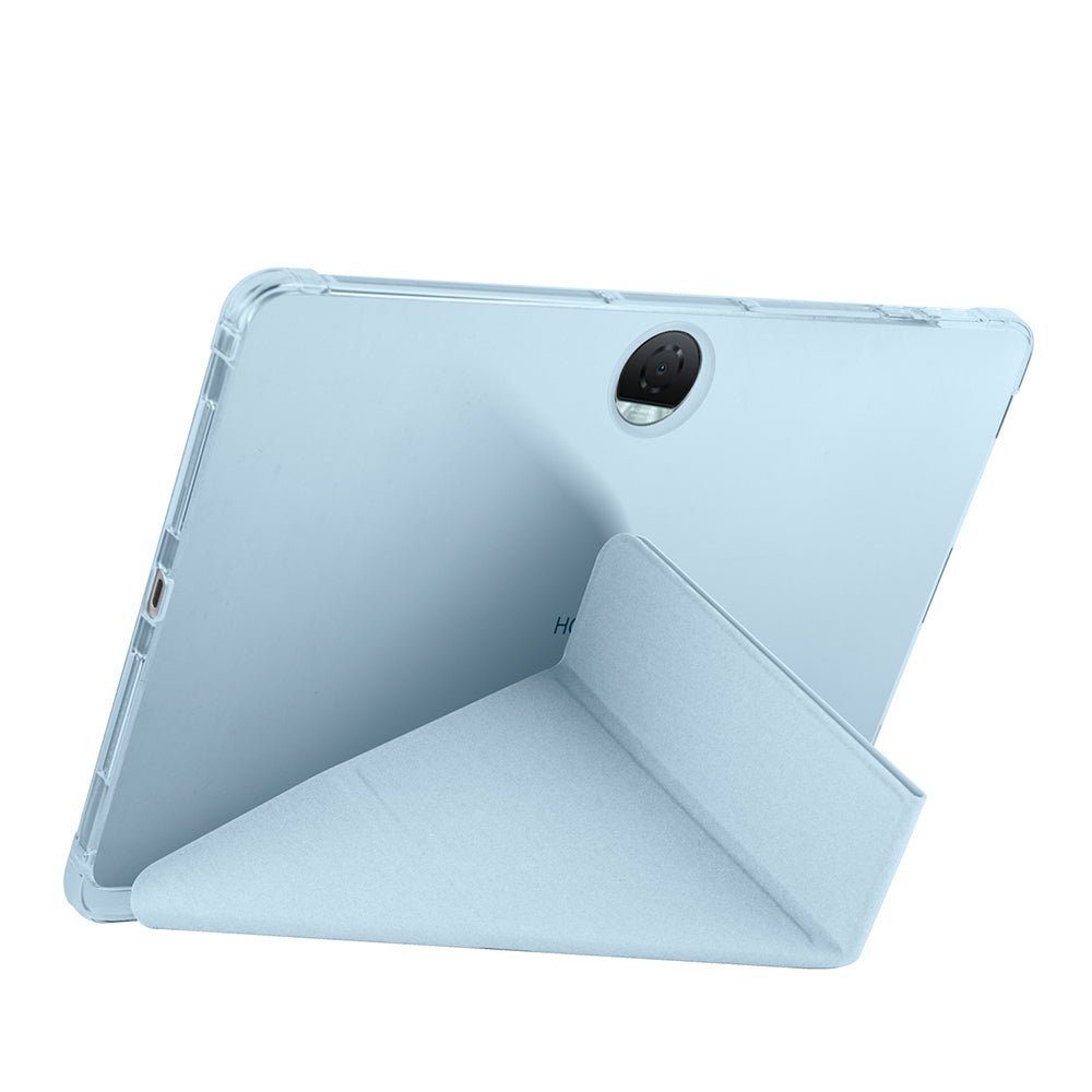 Honor Pad 9 Kılıf Zore Tri Folding Kalem Bölmeli Standlı Kılıf Gri