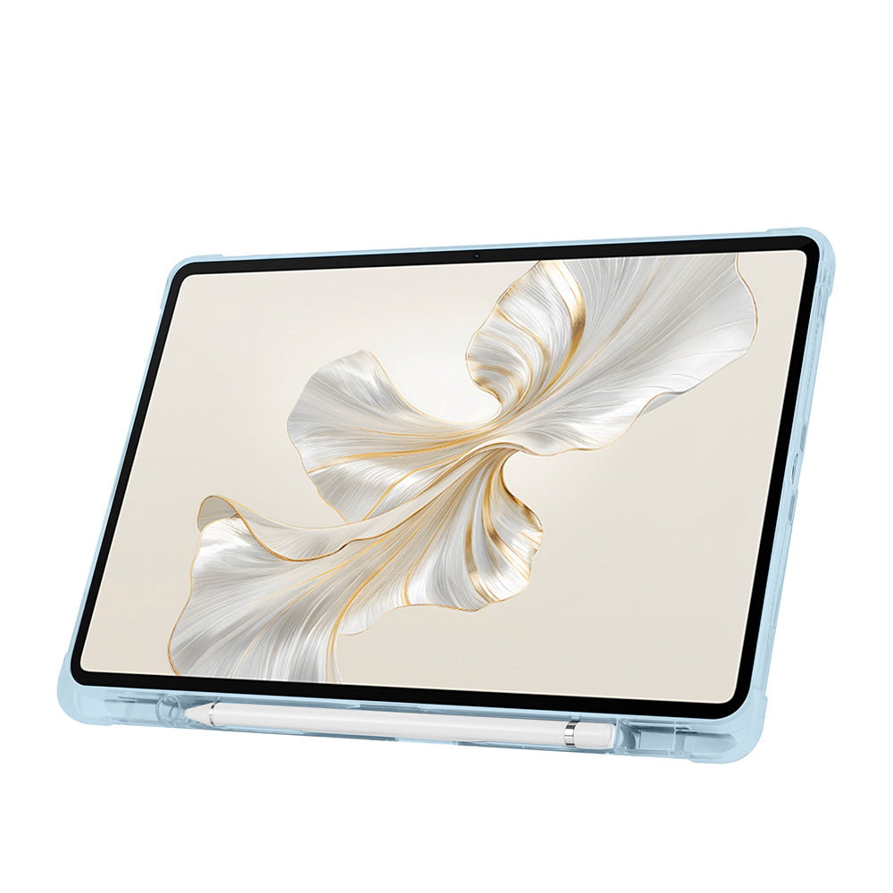 Honor Pad 9 Kılıf Zore Tri Folding Kalem Bölmeli Standlı Kılıf Gri