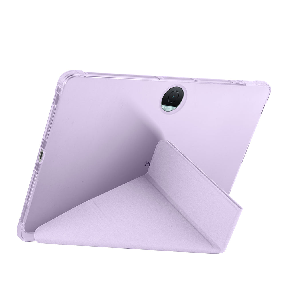 Honor Pad 9 Kılıf Zore Tri Folding Kalem Bölmeli Standlı Kılıf Gri
