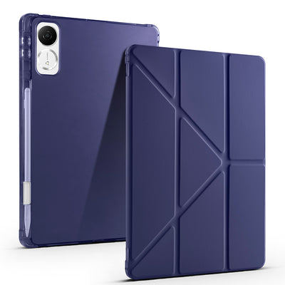 Honor Pad GT Kılıf Zore Tri Folding Kalem Bölmeli Standlı Kılıf Mavi