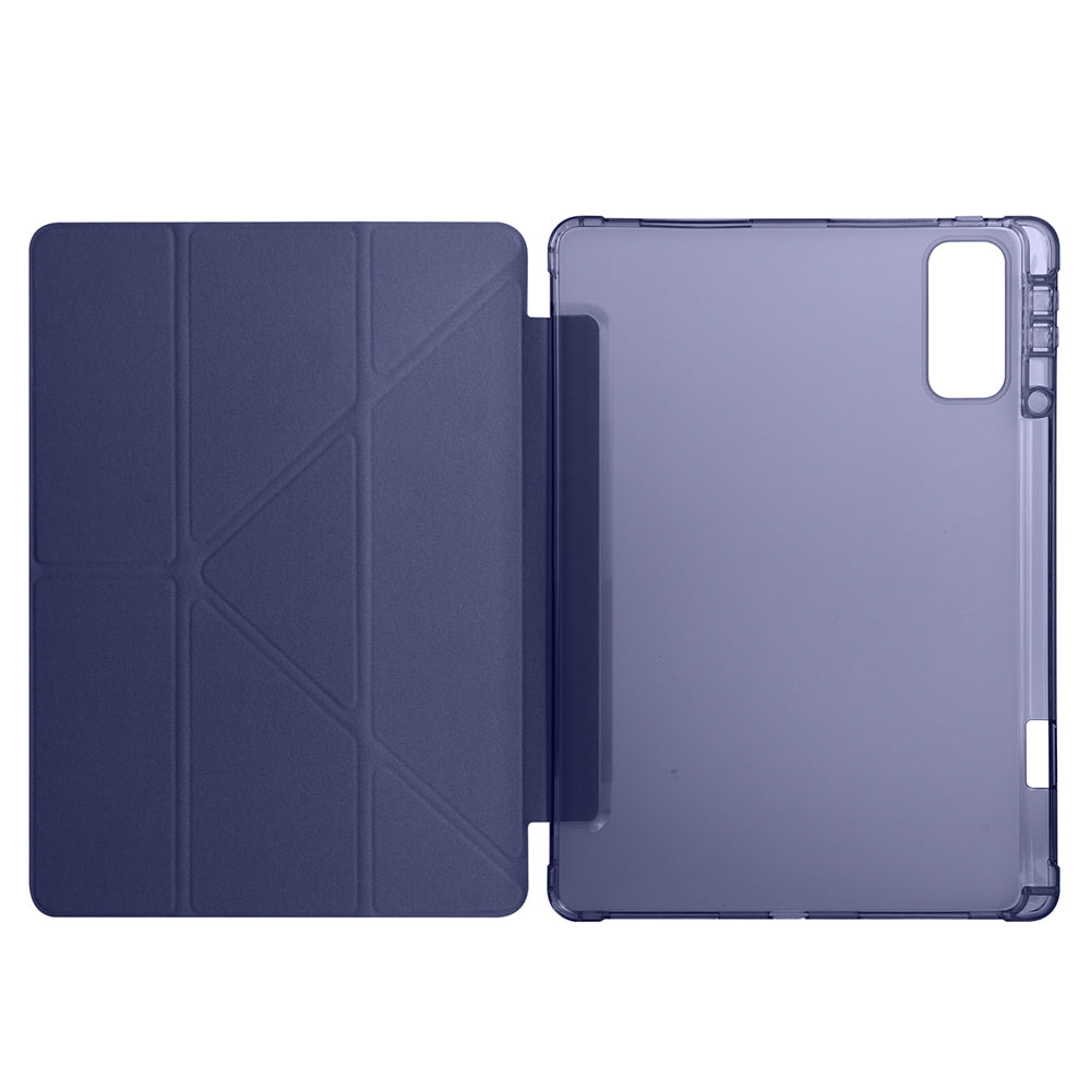 Honor Pad V9 Kılıf Zore Tri Folding Kalem Bölmeli Standlı Kılıf Mavi