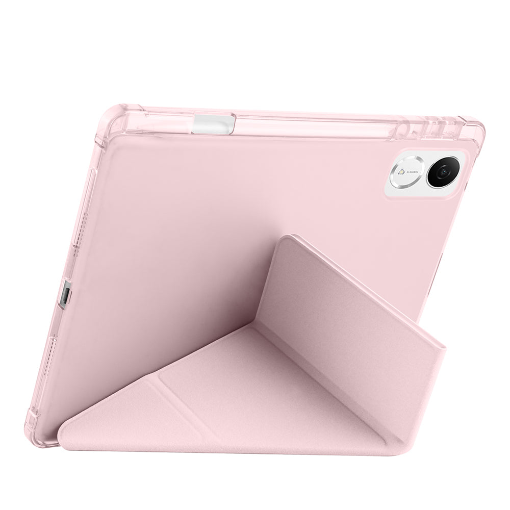 Honor Pad V9 Kılıf Zore Tri Folding Kalem Bölmeli Standlı Kılıf Mavi