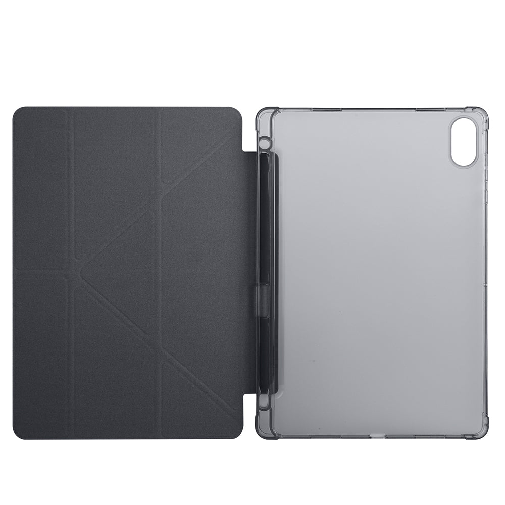 Honor Pad X8A Kılıf Zore Tri Folding Kalem Bölmeli Standlı Kılıf Mor