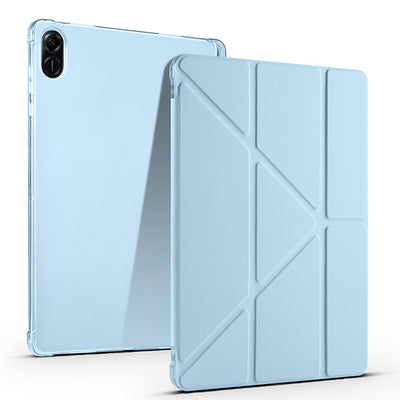 Honor Pad X8A Kılıf Zore Tri Folding Kalem Bölmeli Standlı Kılıf Mor
