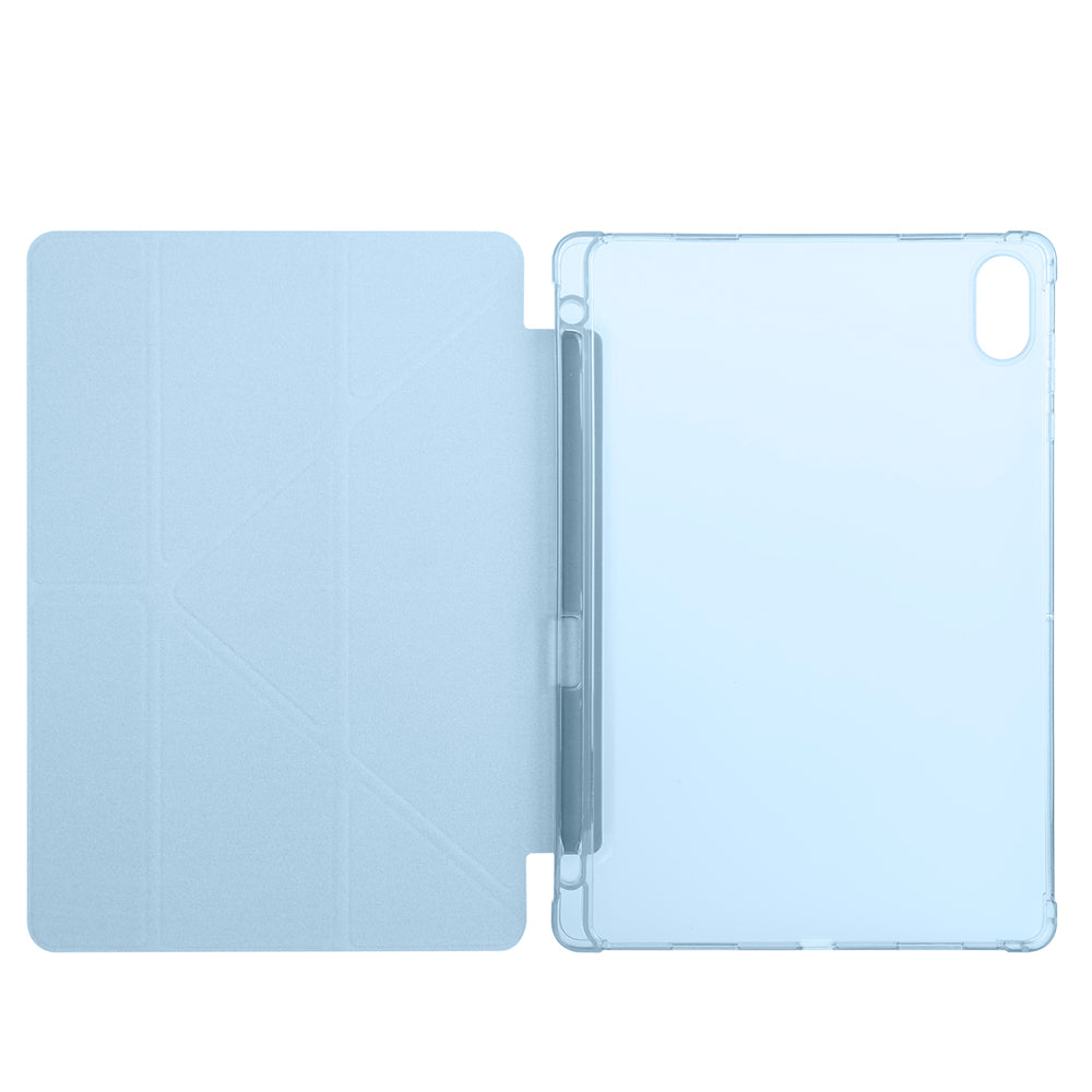 Honor Pad X8A Kılıf Zore Tri Folding Kalem Bölmeli Standlı Kılıf Mor