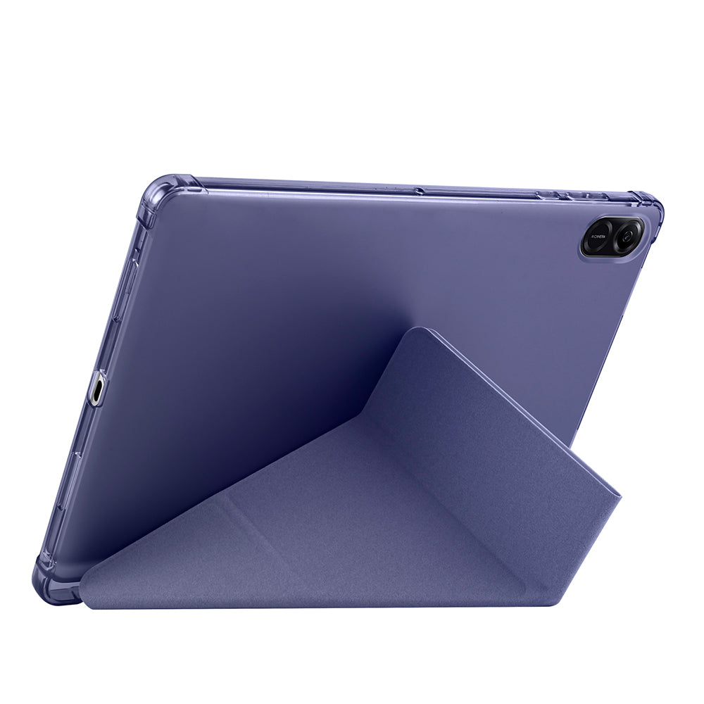 Honor Pad X8A Kılıf Zore Tri Folding Kalem Bölmeli Standlı Kılıf Siyah